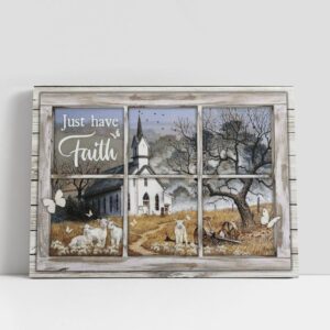 Christian Canvas Wall Art, Just Have Faith,…