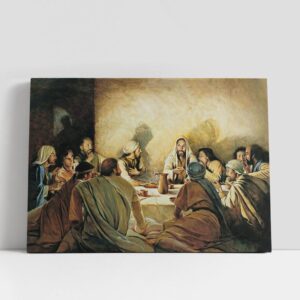 Christian Canvas Wall Art, Last Supper Canvas…