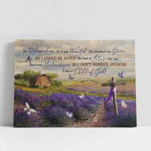 Christian Canvas Wall Art, Lavender Flower Field…