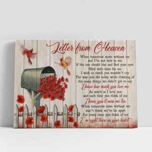 Christian Canvas Wall Art, Letter From Heaven…
