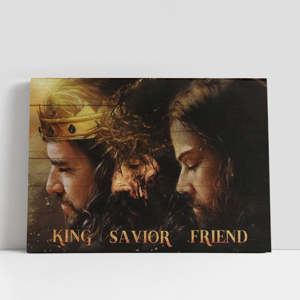 Christian Canvas Wall Art, Life Of Jesus, King, Savior, Friend Canvas Poster