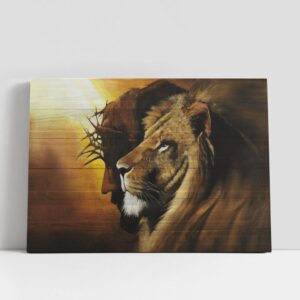 Christian Canvas Wall Art, Lion Of Judah…