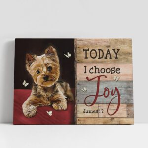 Christian Canvas Wall Art, Little Yorkshire Terrier…
