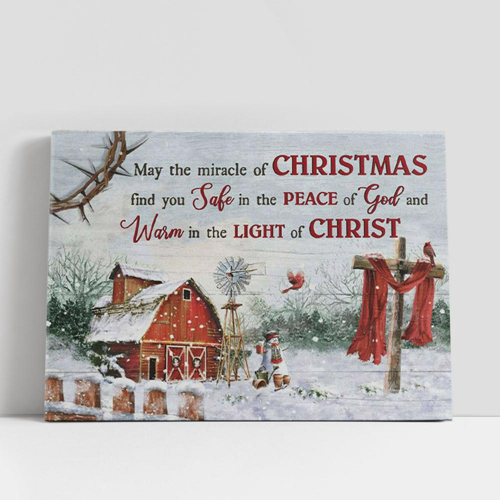 Christian Canvas Wall Art, May The Miracle Of Christmas Canvas Wall Art Print