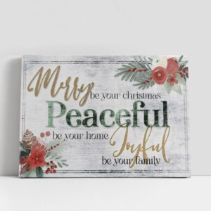 Christian Canvas Wall Art, Merry Be Your…