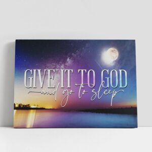 Christian Canvas Wall Art, Moon Night Sky…