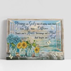 Christian Canvas Wall Art, Mornings Are God’s…