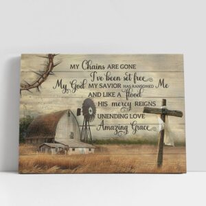 Christian Canvas Wall Art, My Chains Are…