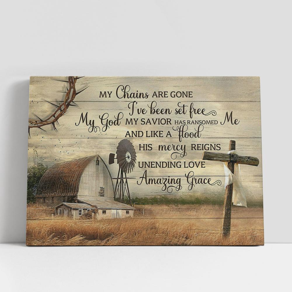 Christian Canvas Wall Art, My Chains Are Gone I’ve Been Set Free Canvas Wall Art, Amazing Grace, Christian Gifts Home Decor Christian Canvas Wall Art, My Chains Are Gone I’ve Been Set Free Canvas Wall Art, Amazing Grace, Christian Gifts Home Decor