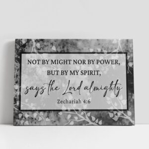 Christian Canvas Wall Art, Not By Might…