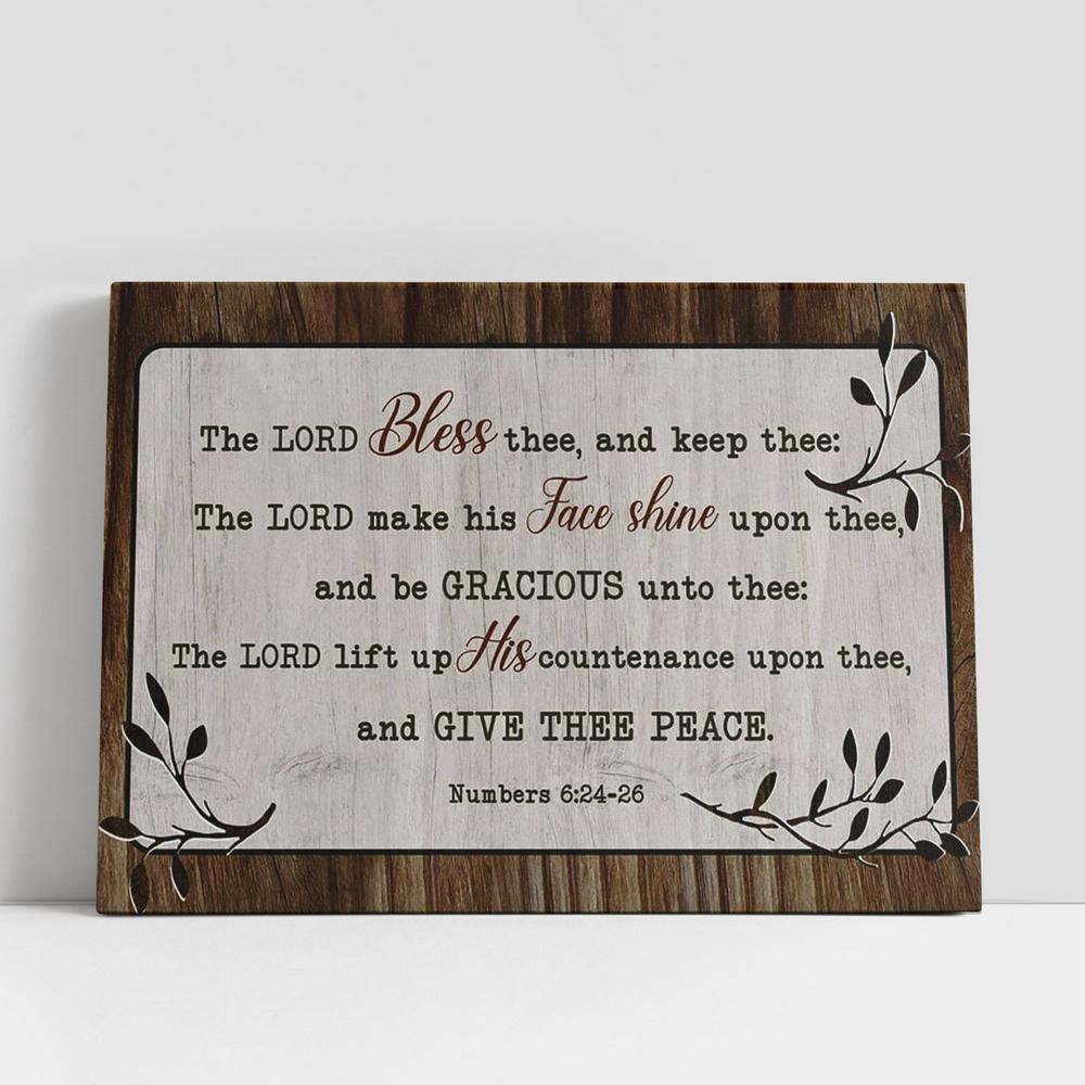 Christian Canvas Wall Art, Numbers 624-26 The Lord Bless Thee And Keep Thee Canvas Art, Christian Gifts Wall Art