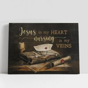 Christian Canvas Wall Art, Nurse Cross Jesus…