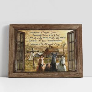 Christian Canvas Wall Art, Old Barn Horses…
