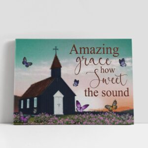 Christian Canvas Wall Art, Old Country Church,…