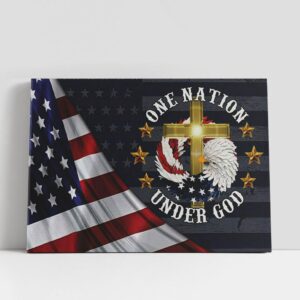 Christian Canvas Wall Art, One Nation Under…