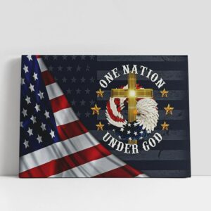 Christian Canvas Wall Art, One Nation Under…