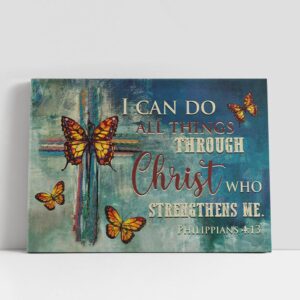 Christian Canvas Wall Art, Philippians 413 I…