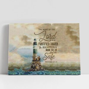 Christian Canvas Wall Art, Proverbs 1810 The…