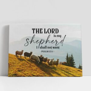 Christian Canvas Wall Art, Psalm 23 Kjv…