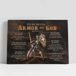Christian Canvas Wall Art, Put On The…