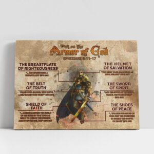 Christian Canvas Wall Art, Put On The…