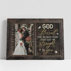 Christian Canvas Wall Art, Red rose God…