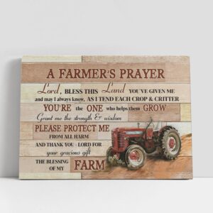Christian Canvas Wall Art, Red truck A…