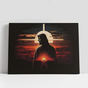 Christian Canvas Wall Art Resurrected Jesus Christ Holy Cross Canvas Pictures Faith Art Christian Gifts Canvas Wall Art Decor 1 xuqism.jpg