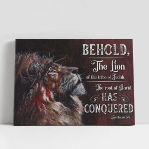 Christian Canvas Wall Art, Revelation 55 Behold,…