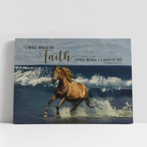 Christian Canvas Wall Art, Running Horse I…