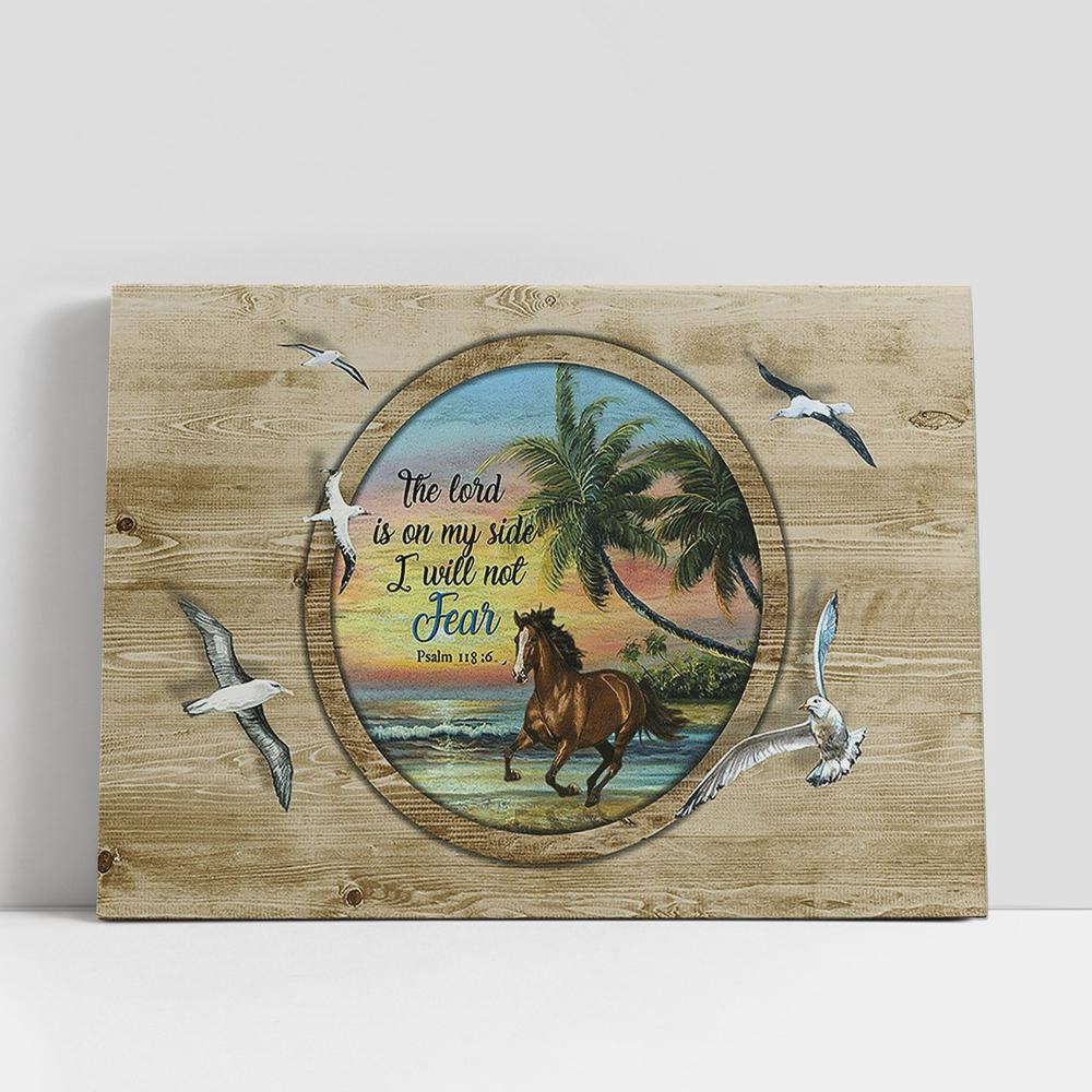 Christian Canvas Wall Art, Running Horse The Lord Is On My Side Wall Art Canvas, Gifts For Horse Lovers Christian Canvas Wall Art, Running Horse The Lord Is On My Side Wall Art Canvas, Gifts For Horse Lovers