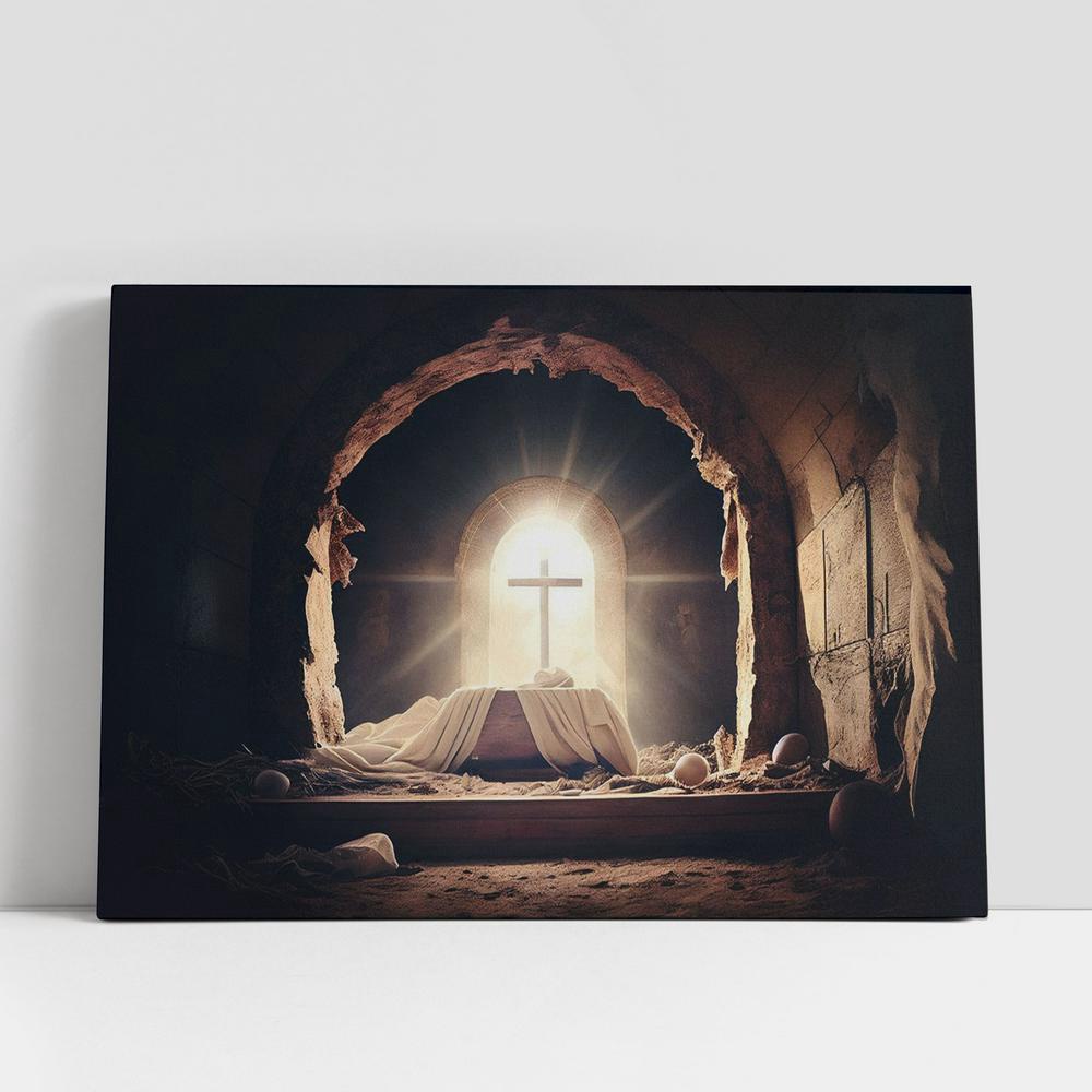 Christian Canvas Wall Art, Sepulcher Of Empty Tomb Resurrection Jesus Christ Canvas Pictures, Faith Art, Christian Gifts Canvas Wall Art Decor Christian Canvas Wall Art, Sepulcher Of Empty Tomb Resurrection Jesus Christ Canvas Pictures, Faith Art, Christian Gifts Canvas Wall Art Decor