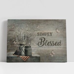 Christian Canvas Wall Art, Simply Blessed Baby…