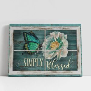 Christian Canvas Wall Art, Simply Blessed Canvas…