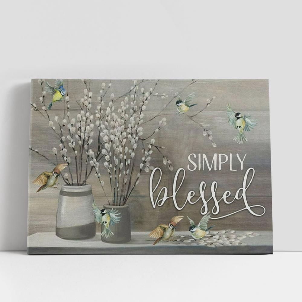 Christian Canvas Wall Art, Simply Blessed Canvas Wall Art, Christian Gifts Wall Art Christian Canvas Wall Art, Simply Blessed Canvas Wall Art, Christian Gifts Wall Art