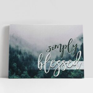 Christian Canvas Wall Art, Simply Blessed Canvas…