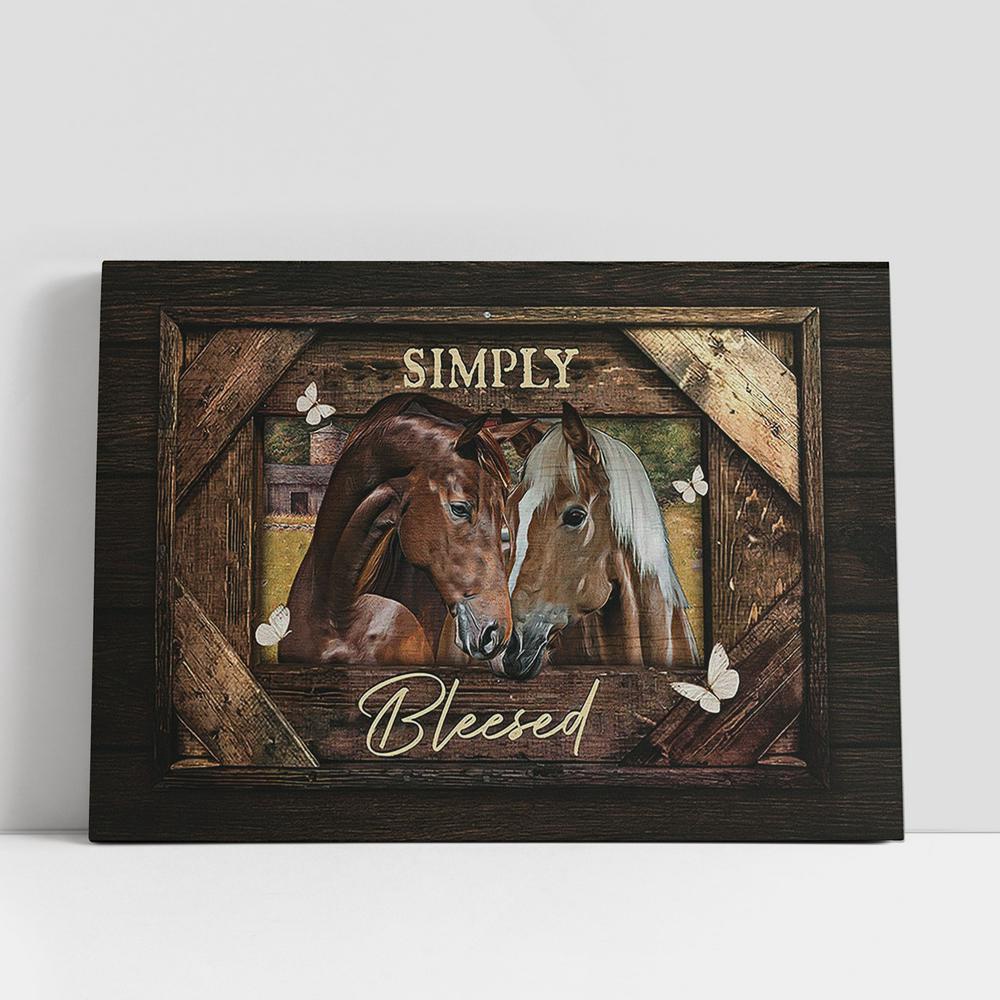 Christian Canvas Wall Art, Simply Blessed Quarter Horse Butterfly Wall Art Canvas, Gifts For Horse Lovers Christian Canvas Wall Art, Simply Blessed Quarter Horse Butterfly Wall Art Canvas, Gifts For Horse Lovers