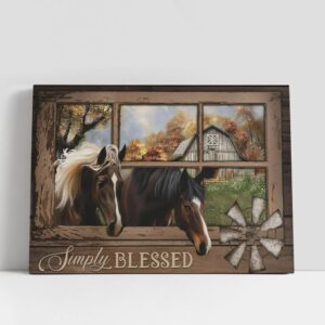 Christian Canvas Wall Art, Simply Blessed Two…
