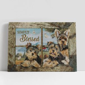 Christian Canvas Wall Art, Simply Blessed Yorkshire…