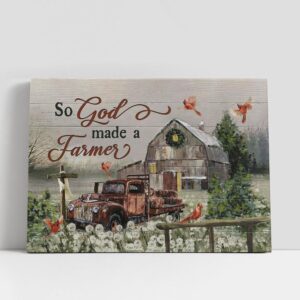 Christian Canvas Wall Art, So God Made…