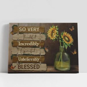 Christian Canvas Wall Art, So Very Thankful…