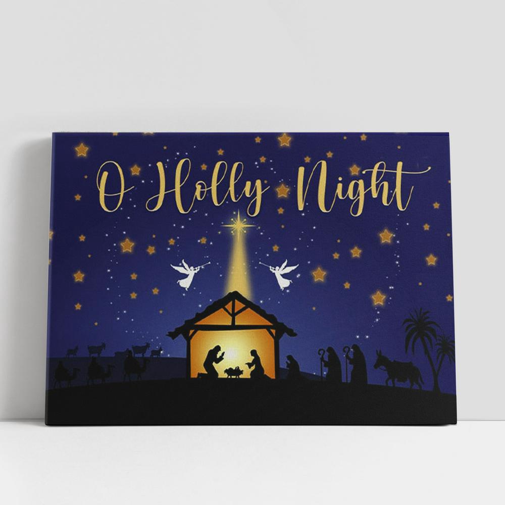 Christian Canvas Wall Art, Starry Night Christmas, O Holy Night Canvas Wall Art Christian Canvas Wall Art, Starry Night Christmas, O Holy Night Canvas Wall Art