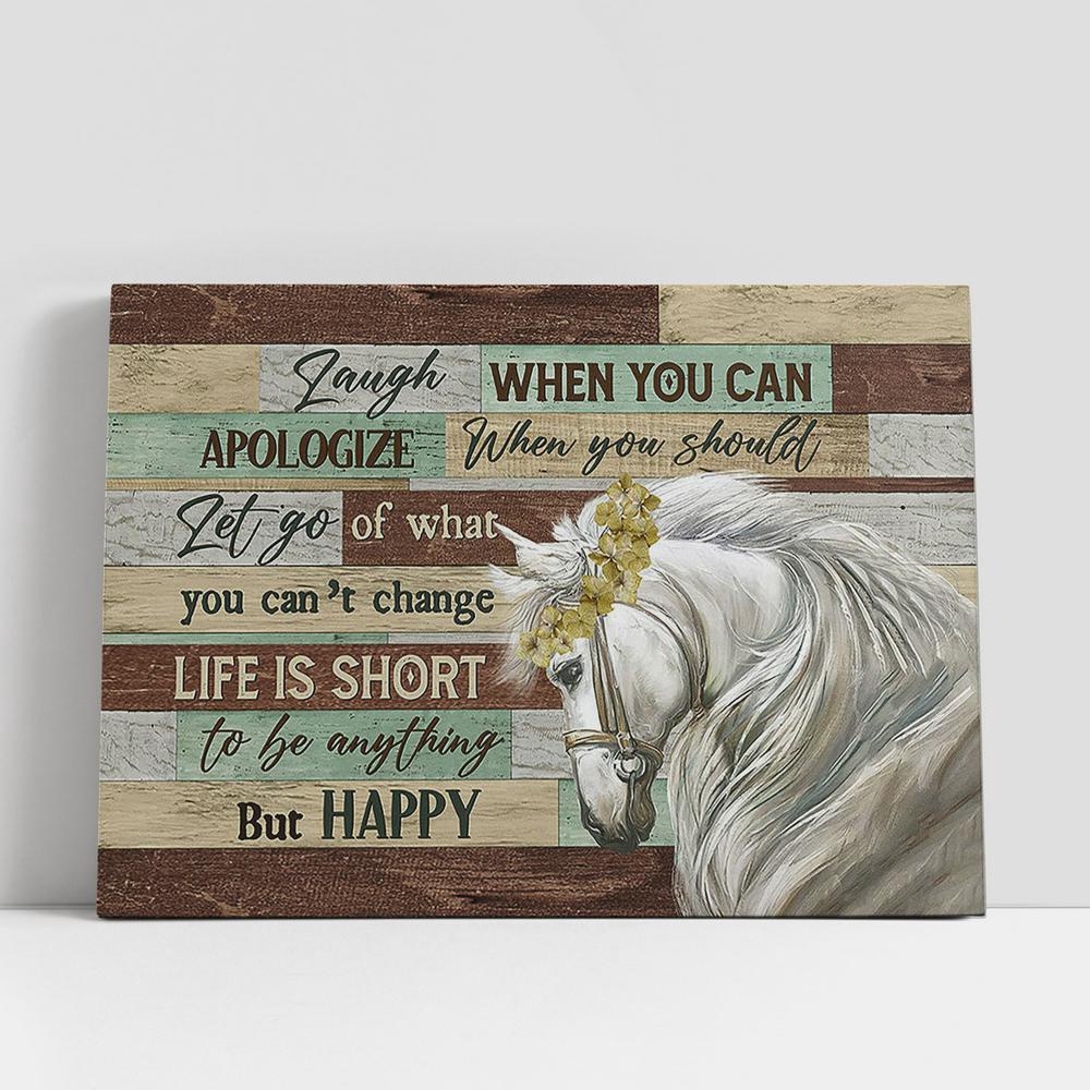 Christian Canvas Wall Art, Sunflower Wreath White Horse Laugh When You Can Wall Art Canvas, Christian Canvas Art Christian Canvas Wall Art, Sunflower Wreath White Horse Laugh When You Can Wall Art Canvas, Christian Canvas Art