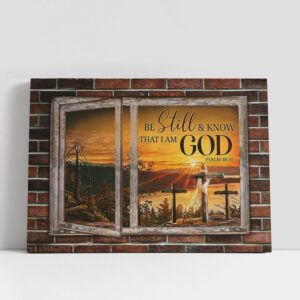 Christian Canvas Wall Art, Sunset Be Still…