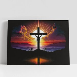 Christian Canvas Wall Art, Sunset Jesus Christ…