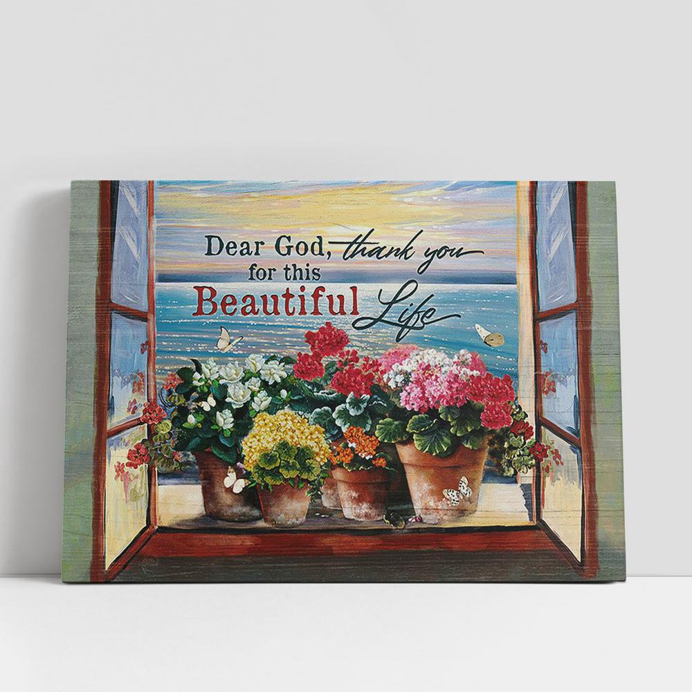 Christian Canvas Wall Art, Thank you for this life Brilliant flower Canvas Wall Art, Christian Canvas Art Christian Canvas Wall Art, Thank you for this life Brilliant flower Canvas Wall Art, Christian Canvas Art