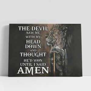Christian Canvas Wall Art, The Devil Saw…