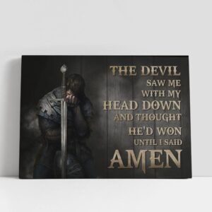 Christian Canvas Wall Art, The Devil Saw…