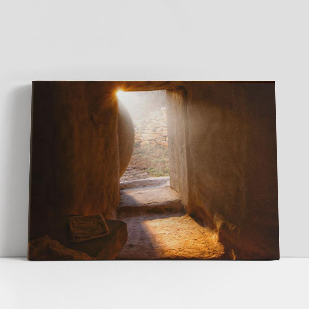 Christian Canvas Wall Art, The Empty Tomb Picture Canvas Art Decor, Easter Wall Art, Christian Canvas Art Christian Canvas Wall Art, The Empty Tomb Picture Canvas Art Decor, Easter Wall Art, Christian Canvas Art