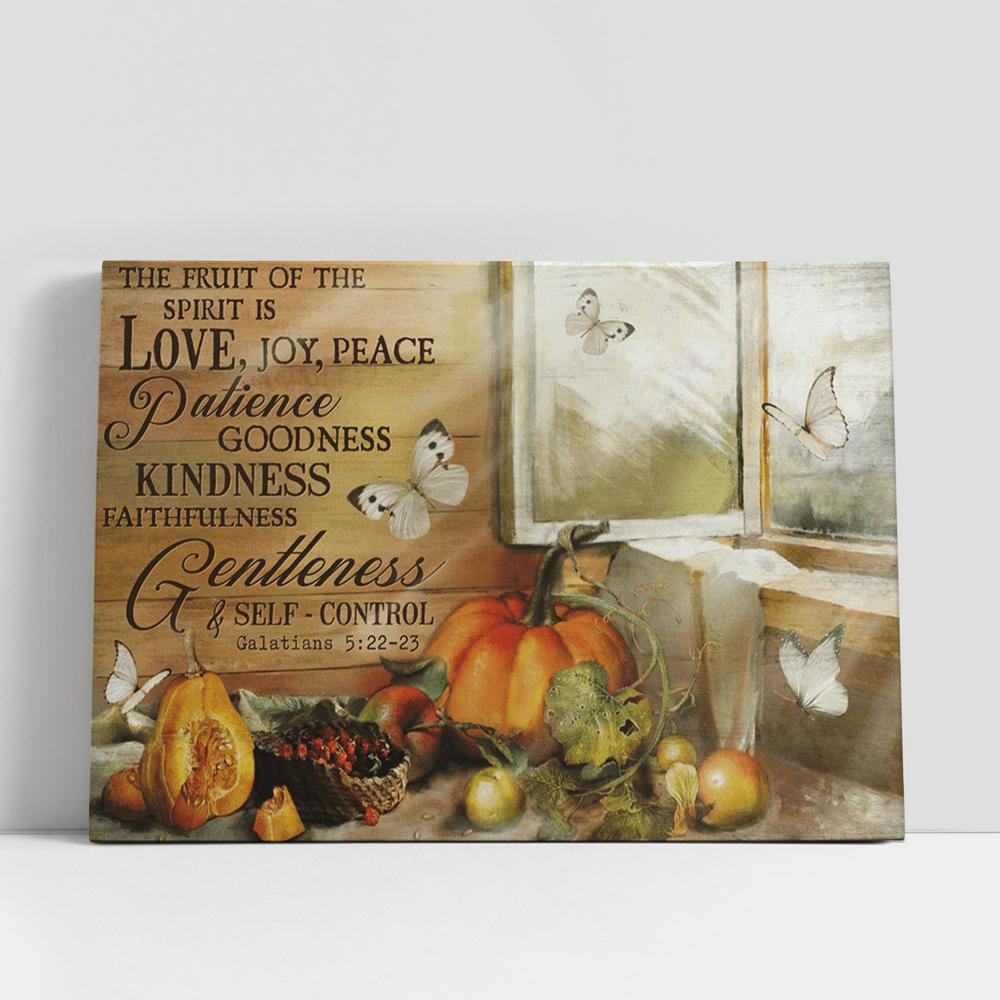 Christian Canvas Wall Art, The Fruit Of The Holy Spirit Is Love Joy Peace Patience Goodness Large Canvas, Christian Canvas Art